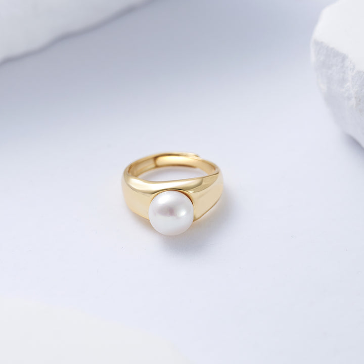 Top Grade Freshwater Pearl Ring WR00259 | FLUID - PEARLY LUSTRE