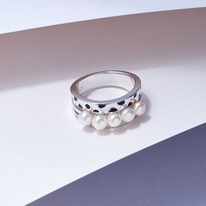 Cheetah Print Pearl Ring WR00263 | SAFARI