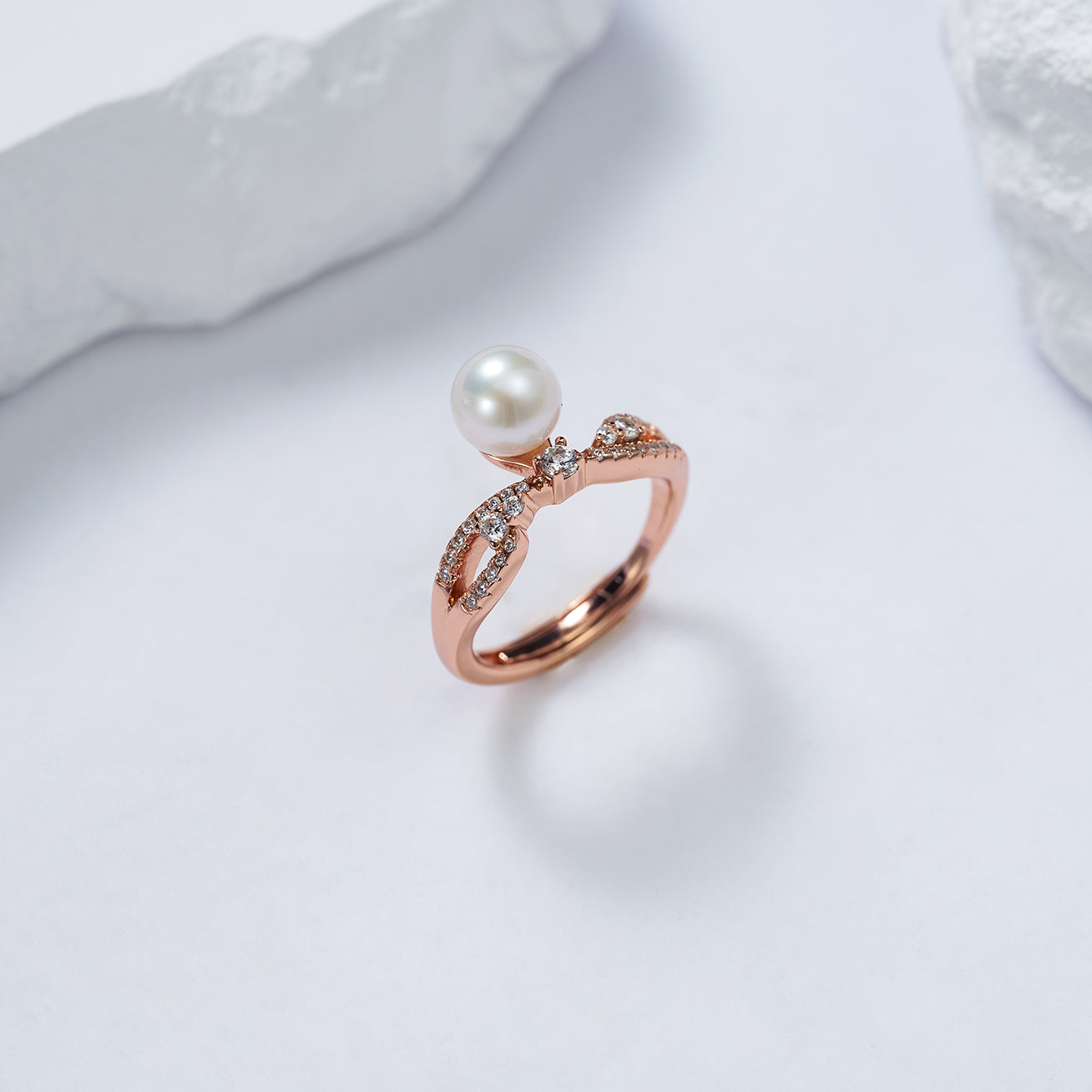 Top Grade Freshwater Pearl Ring WR00266 | STARRY - PEARLY LUSTRE