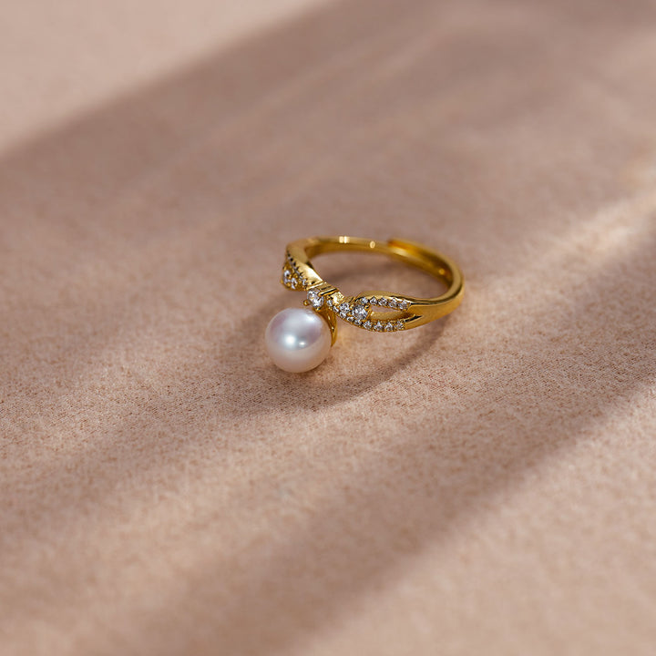 Top Grade Freshwater Pearl Ring WR00267 | STARRY - PEARLY LUSTRE