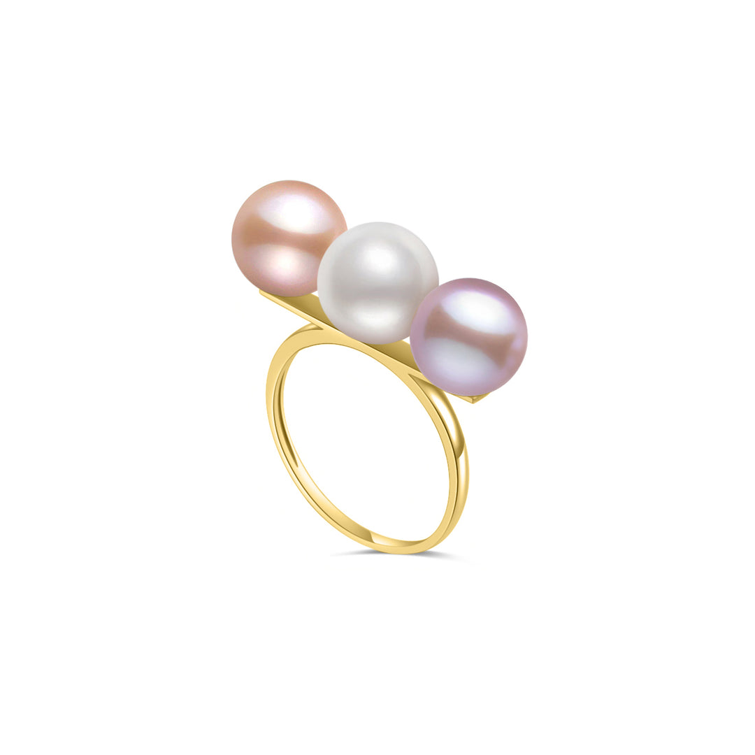 Top Grade  Freshwater Pearl Ring WR00270 - PEARLY LUSTRE