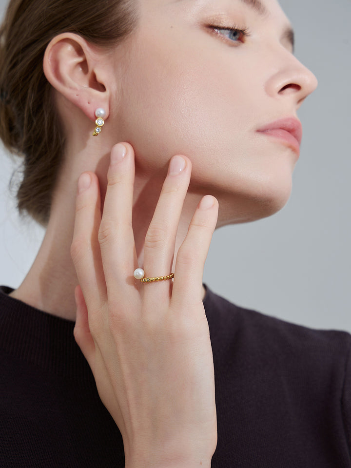 Top Grade Freshwater Pearl Ring WR00287 | BUBBLE