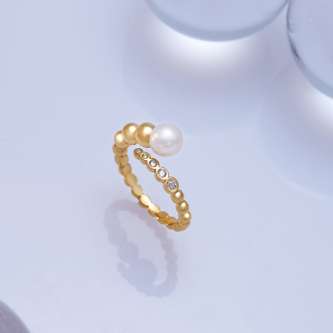 Top Grade Freshwater Pearl Ring WR00287 | BUBBLE