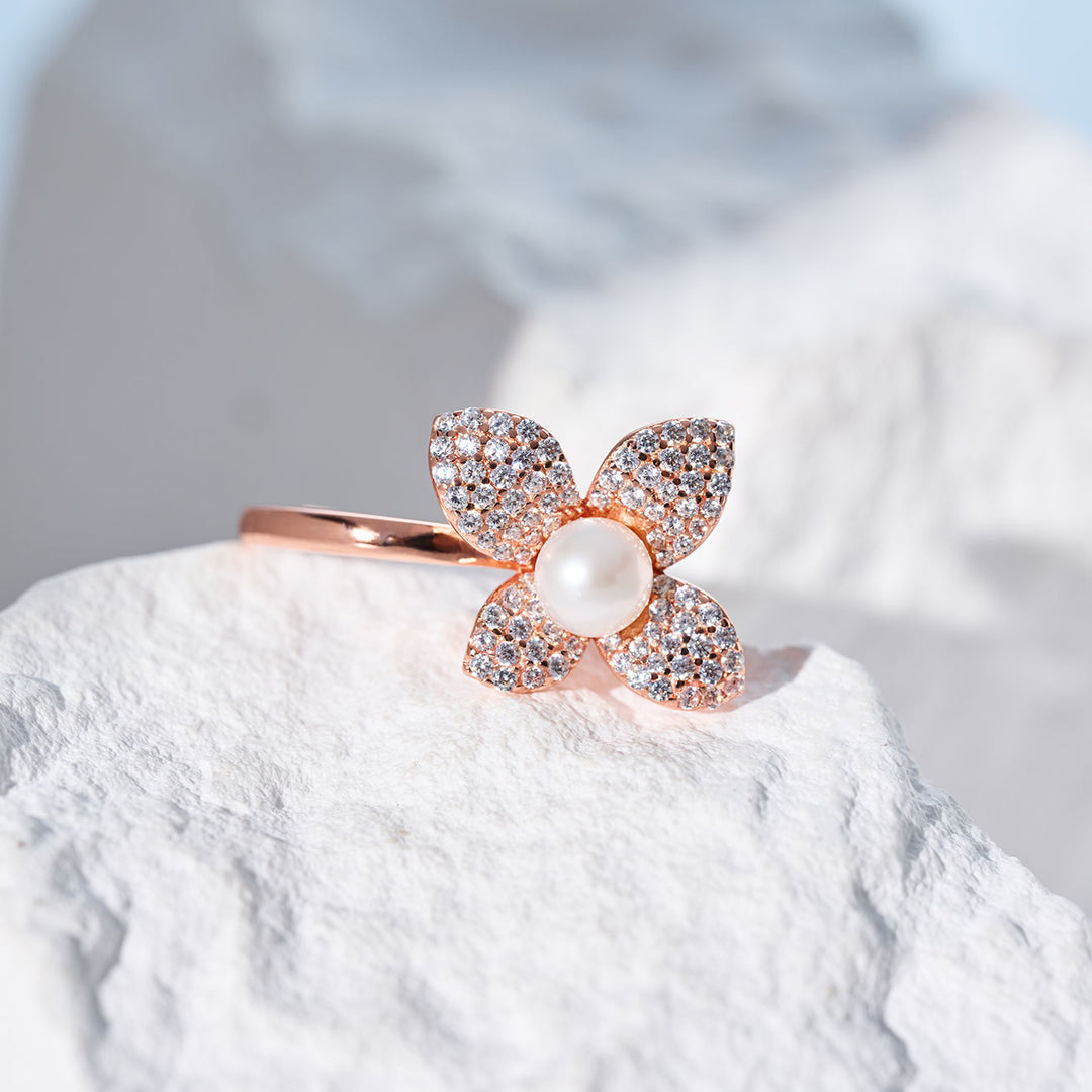 顶级淡水珍珠戒指 WR00288 | 盛开