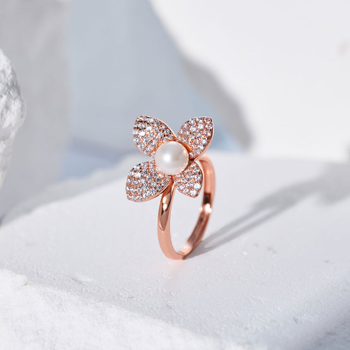 顶级淡水珍珠戒指 WR00288 | 盛开