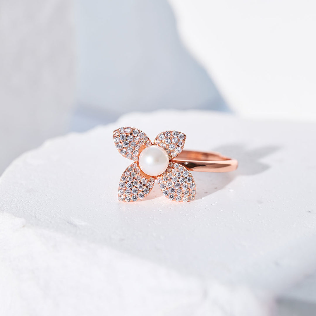 顶级淡水珍珠戒指 WR00288 | 盛开