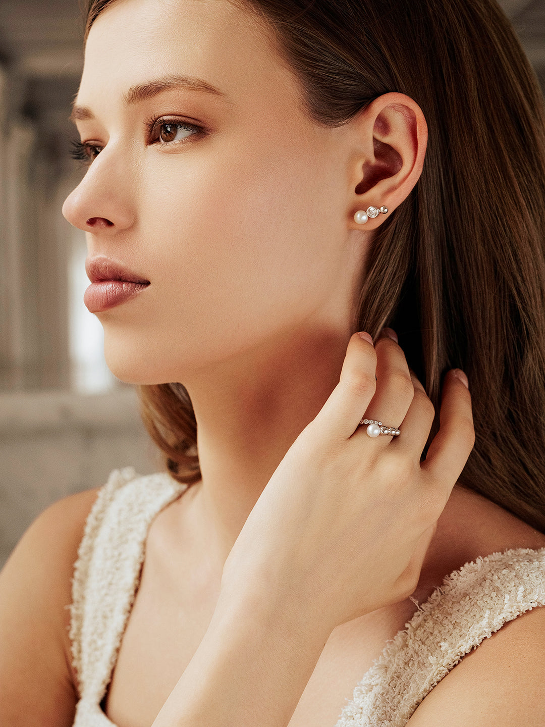 Bague en perles d&