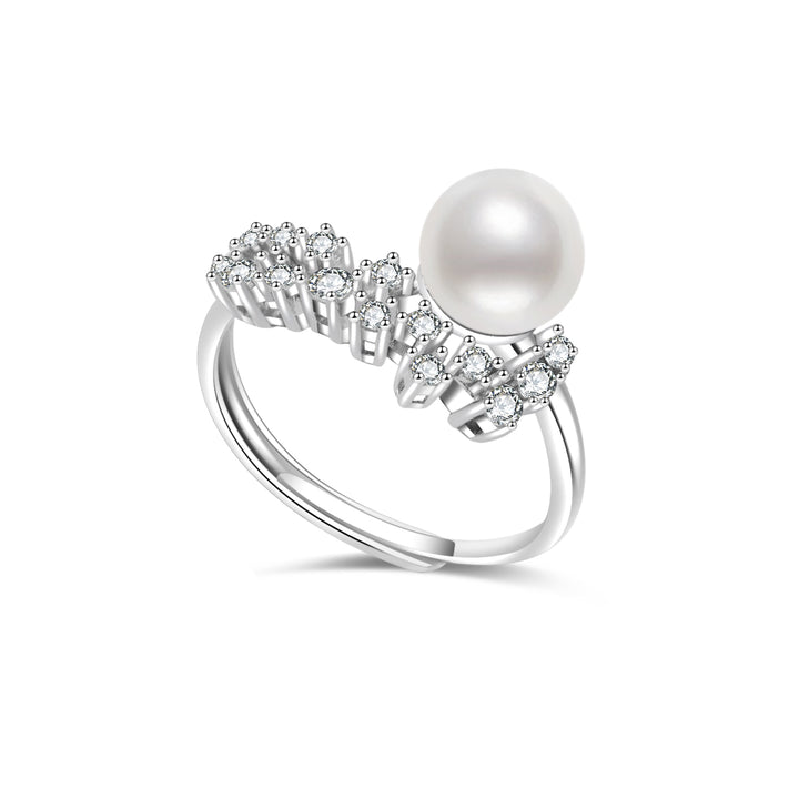 Bague en perles d'eau douce de qualité supérieure WR00297 | CÉLÈSTE