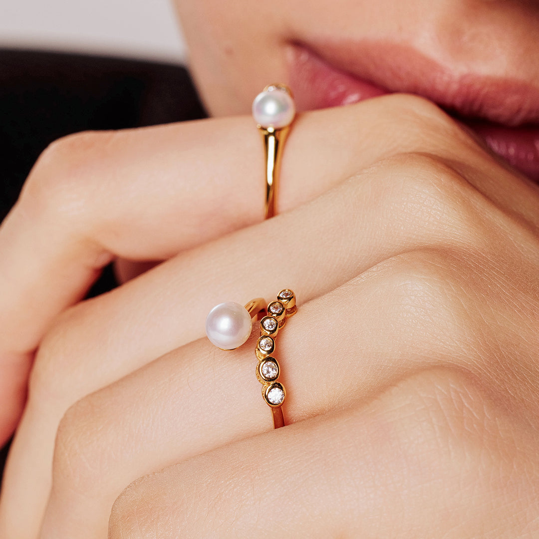 Top Grade Freshwater Pearl Ring WR00298 | BUBBLE