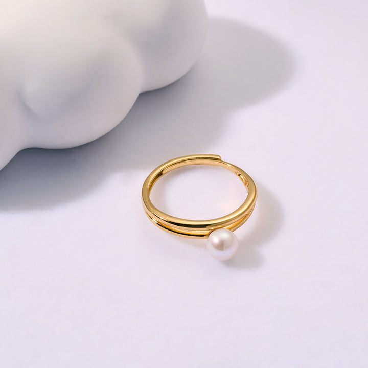 Anello con perla d'acqua dolce di prima qualità WR00299 | COLLEGARE