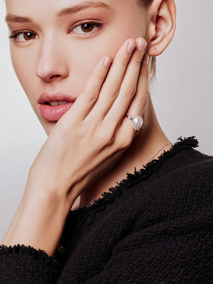 Baroque Freshwater Pearl Ring WR00300 | CLOUD