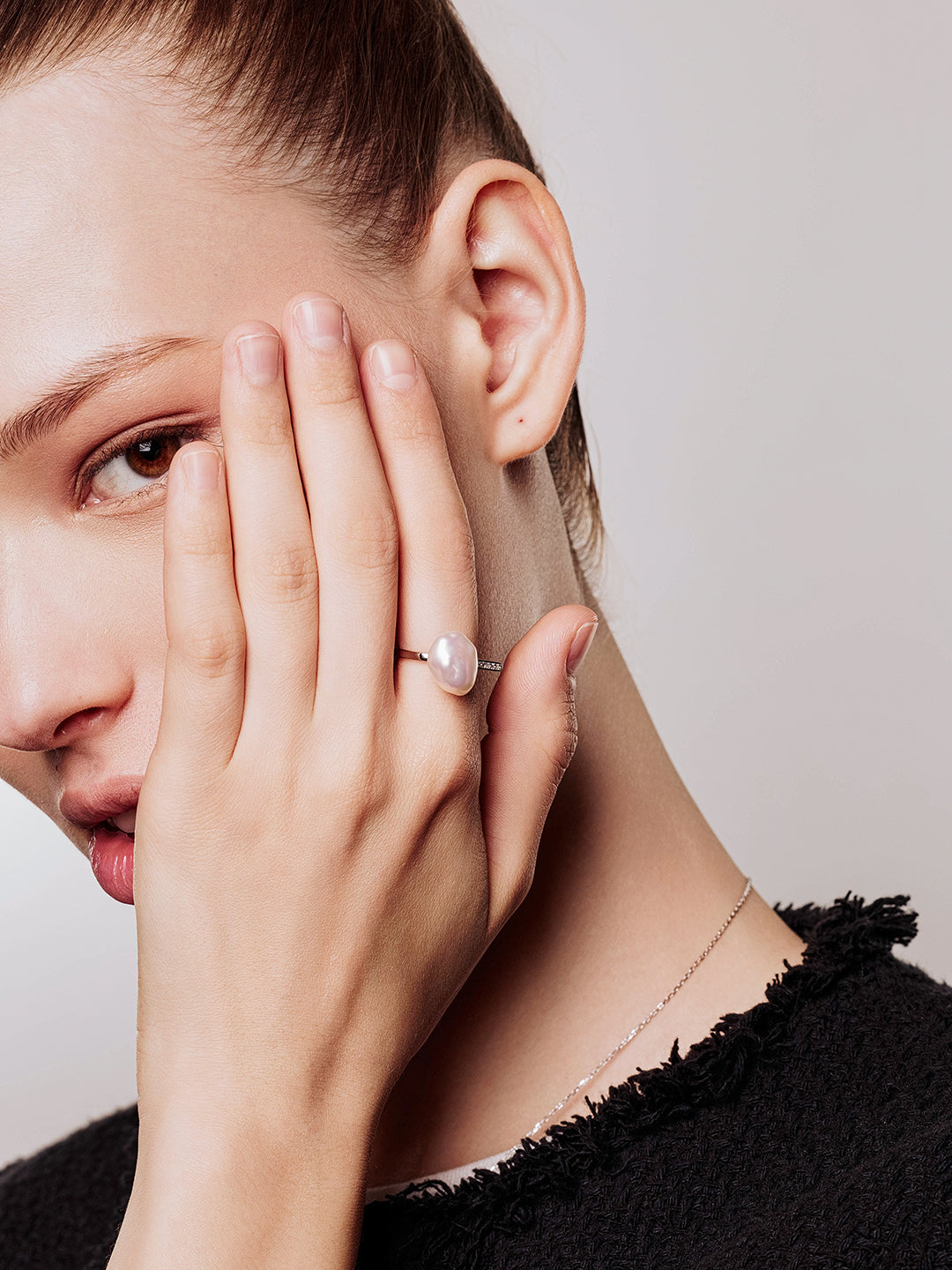 Baroque Freshwater Pearl Ring WR00300 | CLOUD