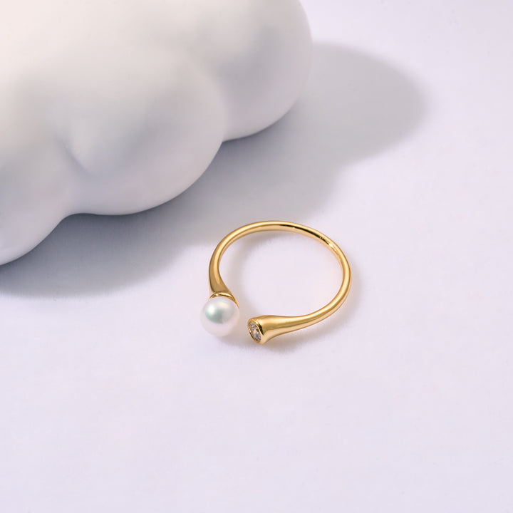 Anello di perle d'acqua dolce di prima qualità WR00301 | BOLLA