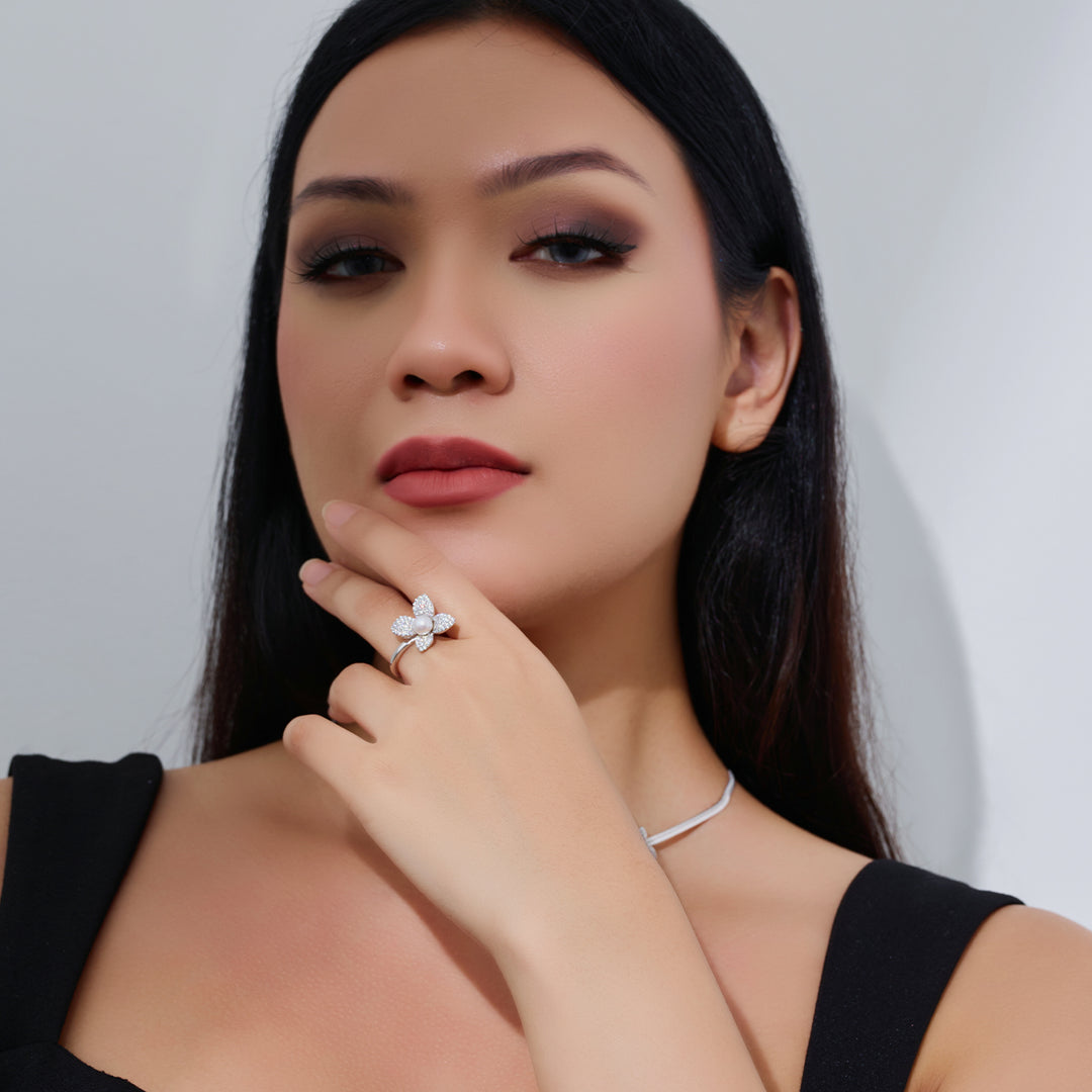Top Grade Freshwater Pearl Rings WR00303 | BLOOM - PEARLY LUSTRE