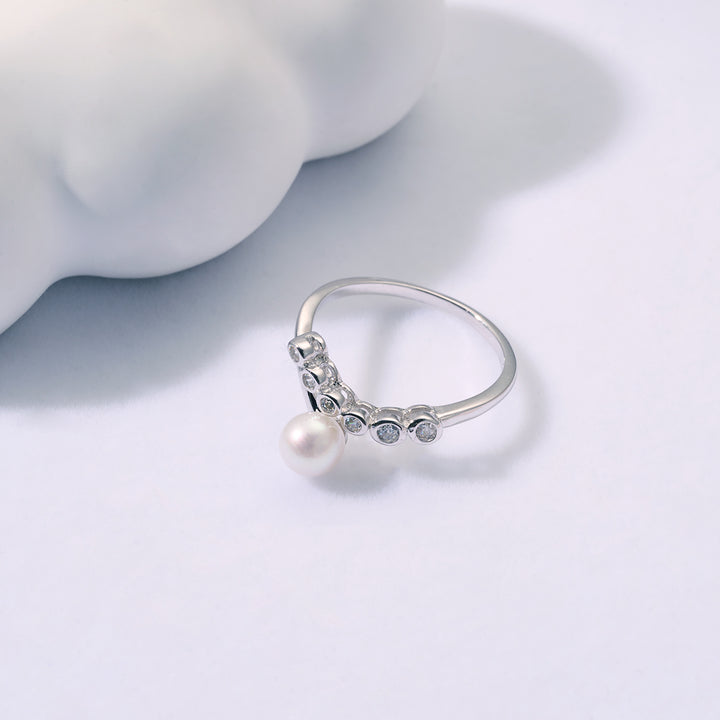 Anello con perla d'acqua dolce di prima qualità WR00304| BOLLA