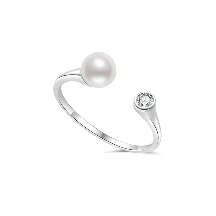 Bague en perles d'eau douce de qualité supérieure WR00305 | BULLE