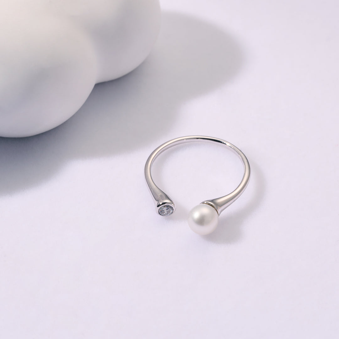 Anello di perle d'acqua dolce di prima qualità WR00305 | BOLLA