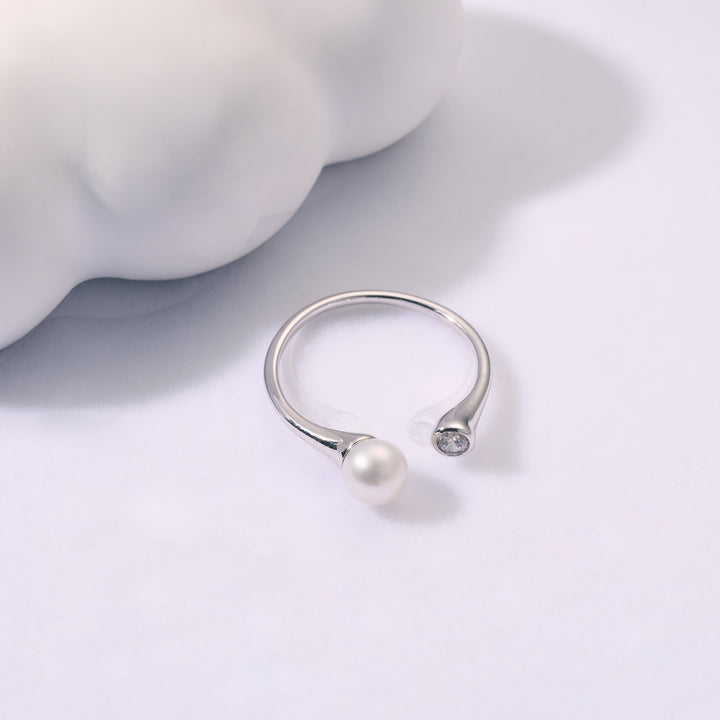 Anello di perle d'acqua dolce di prima qualità WR00305 | BOLLA