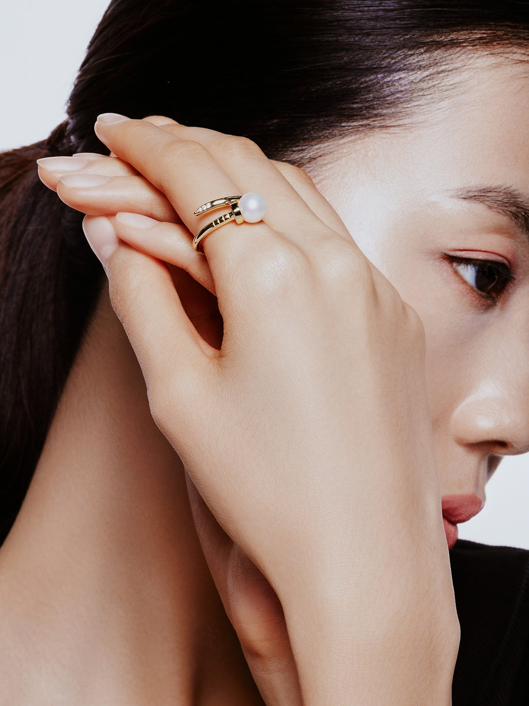 Anello di perle d&
