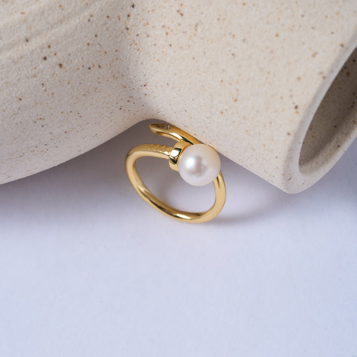 Anello di perle d'acqua dolce di prima qualità WR00312