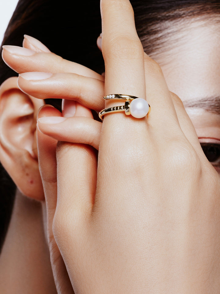 Anello di perle d&