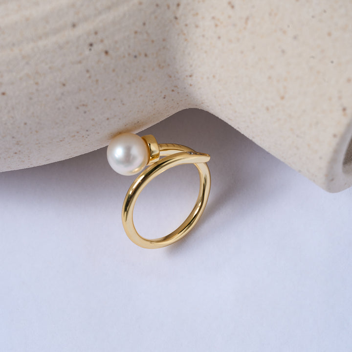 Anello di perle d'acqua dolce di prima qualità WR00312