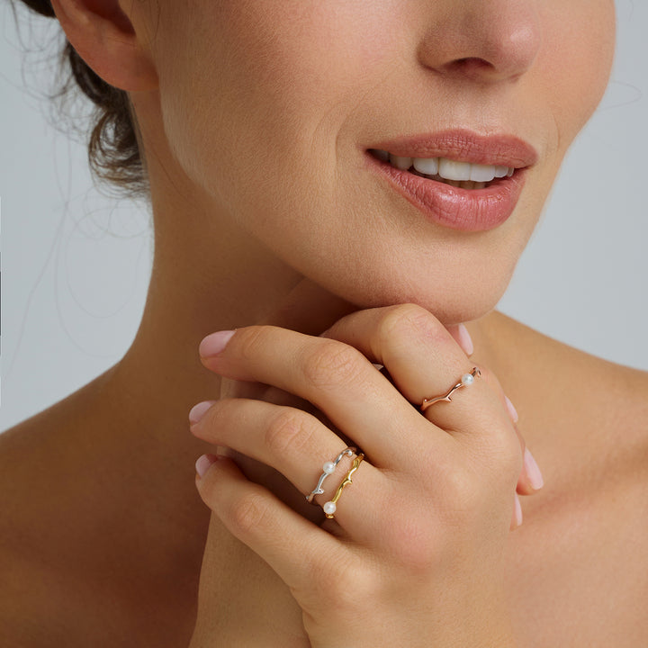 Top Grade Freshwater Pearl Ring WR00315 | ROSE