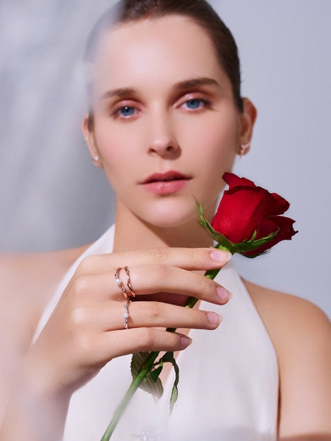 Erstklassiger Süßwasserperlenring WR00316 | ROSE