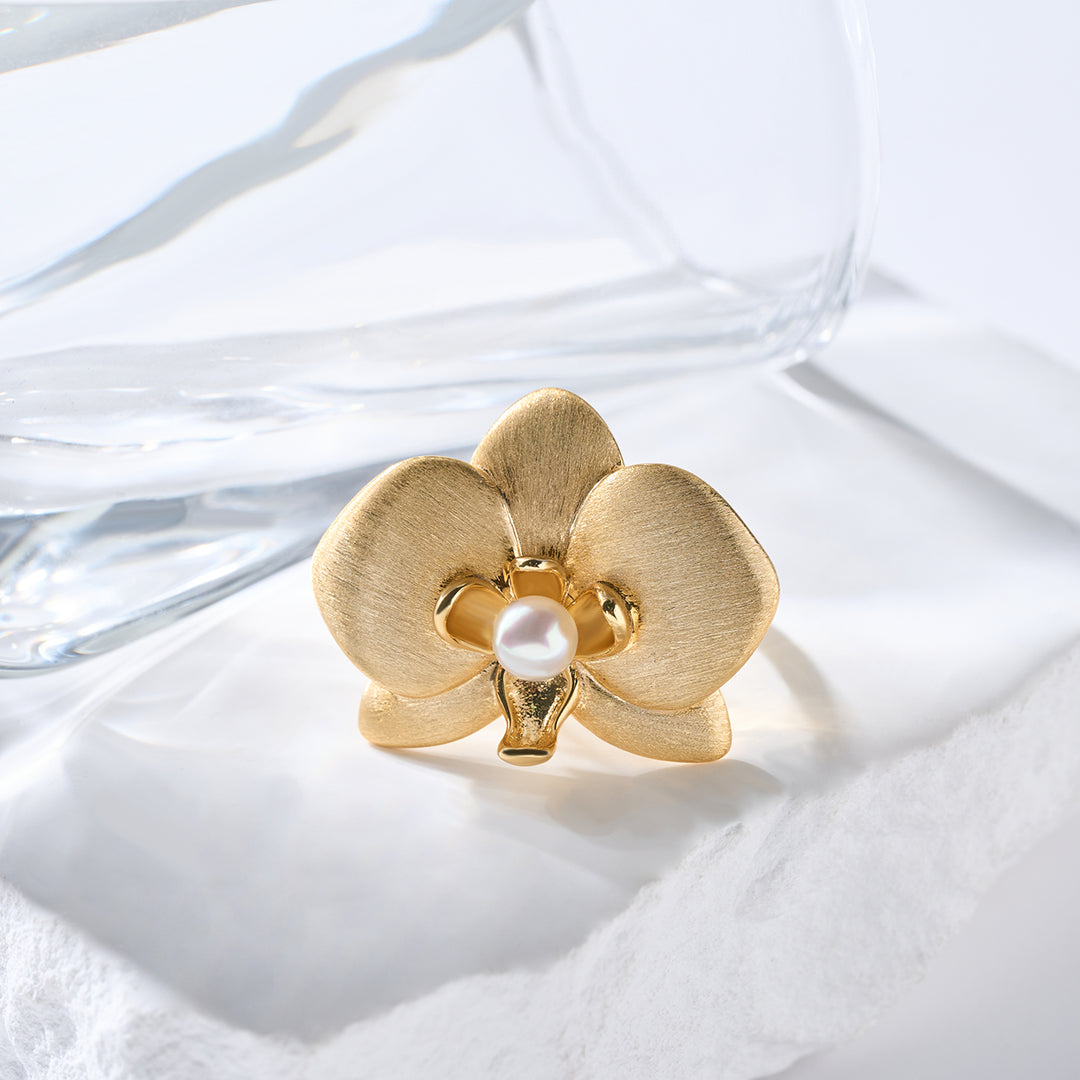 Anillos de Perlas de Agua Dulce de Alta Calidad WR00317 | ORQUÍDEA