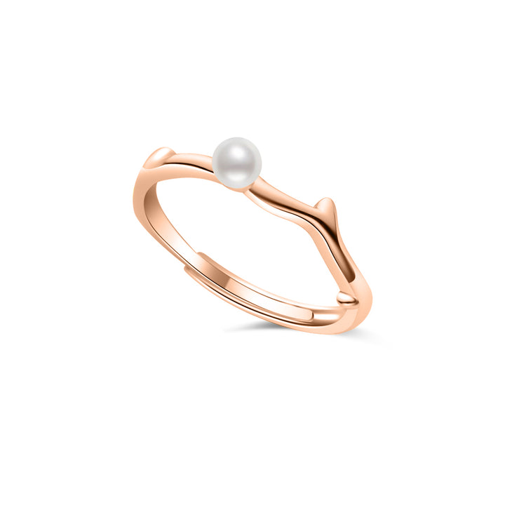 Bague en perles d'eau douce de qualité supérieure WR00318 | ROSE