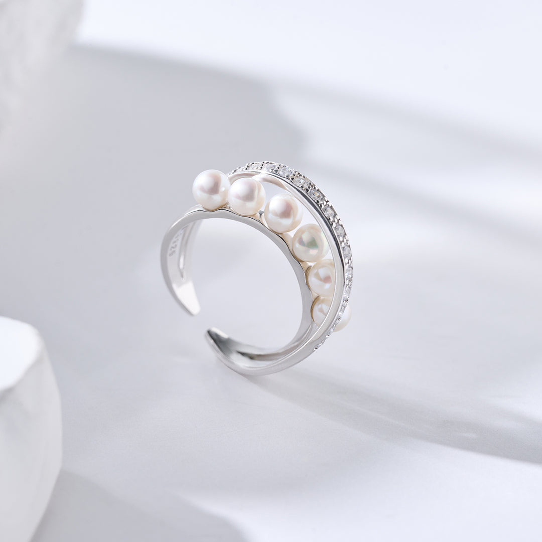 Anello in Perla d'Acqua Dolce di Alta Qualità WR00328 | COLLEGARE