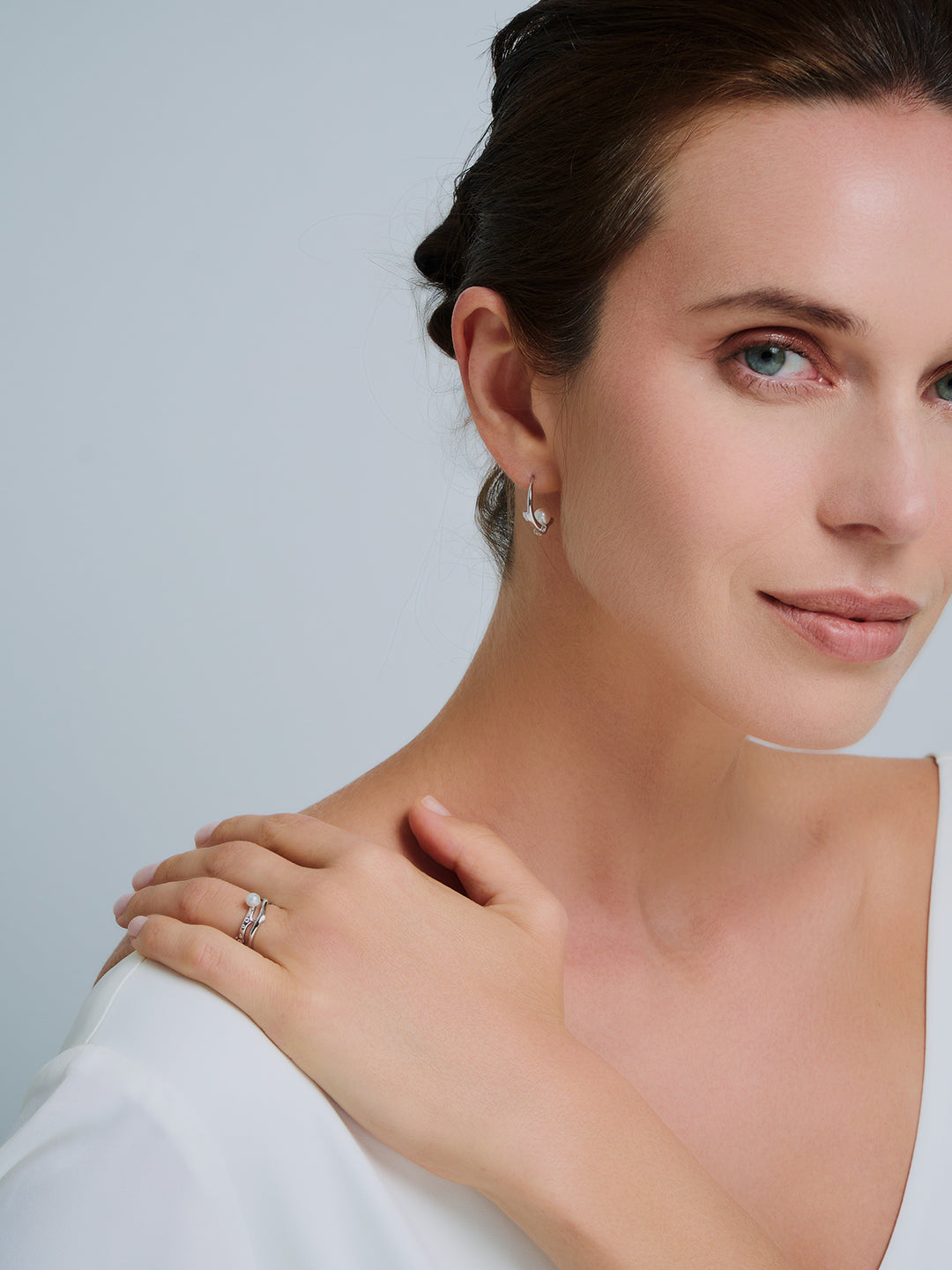 Top-Qualität Süßwasserperlen Duo Ring WR00329 | ROSE