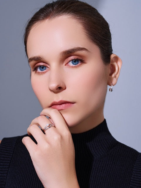 탑 그레이드 담수 진주 듀오 링 WR00329 | 장미