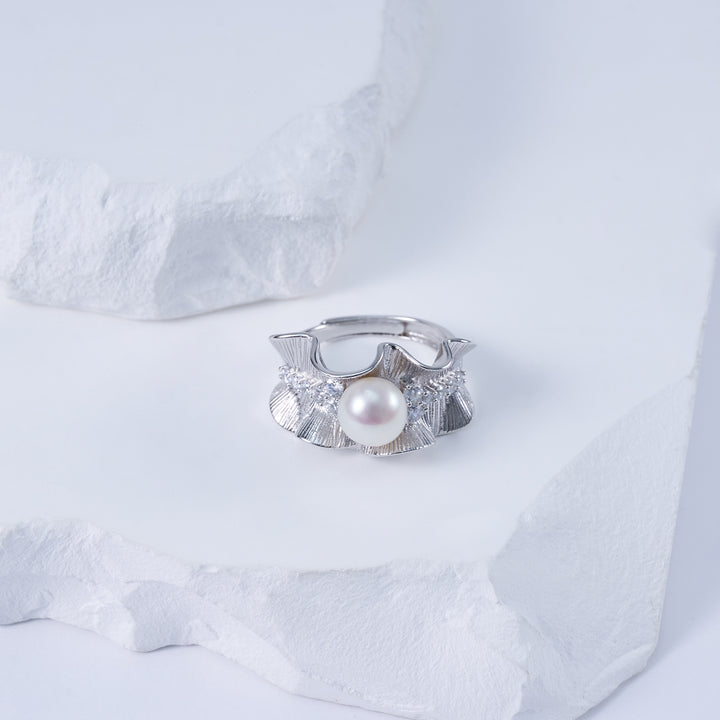 Bague en perle d'eau douce de première qualité WR00333