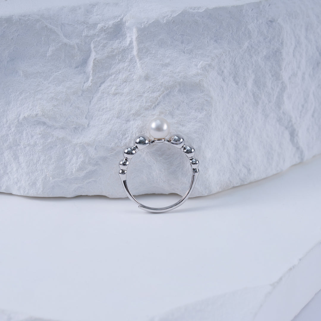 Bague en Perle d'Eau Douce de Haute Qualité WR00335 | BULLE