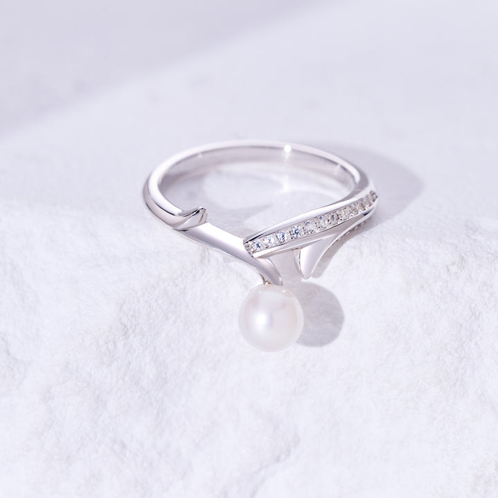 Top Grade Freshwater Pearl Ring WR00348 | ROSE - PEARLY LUSTRE
