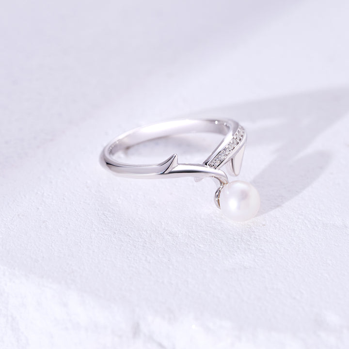 Top Grade Freshwater Pearl Ring WR00348 | ROSE - PEARLY LUSTRE