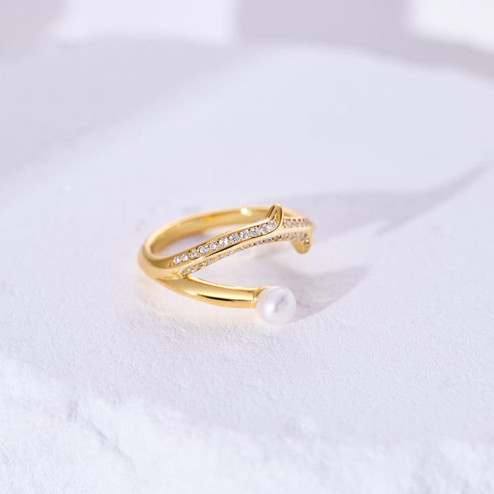 Top Grade Freshwater Pearl Ring WR00349 | ROSE - PEARLY LUSTRE