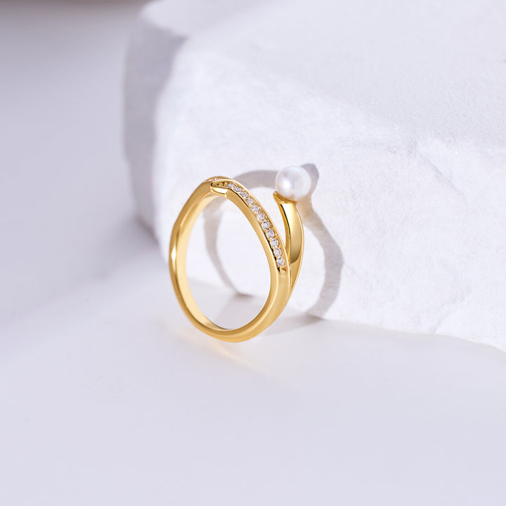 Top Grade Freshwater Pearl Ring WR00349 | ROSE - PEARLY LUSTRE