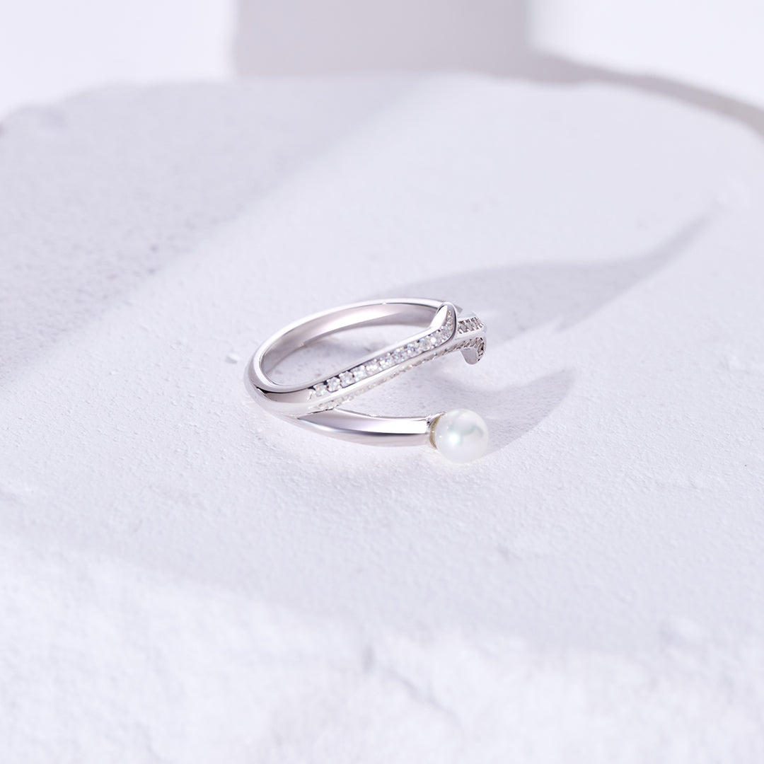 Top Grade Freshwater Pearl Ring WR00350 | ROSE - PEARLY LUSTRE