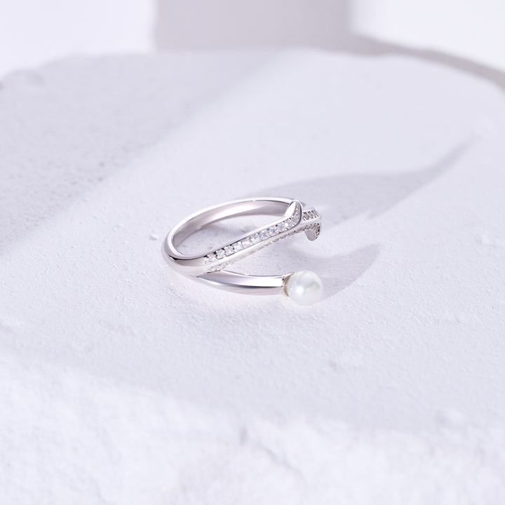 Top Grade Freshwater Pearl Ring WR00350 | ROSE - PEARLY LUSTRE