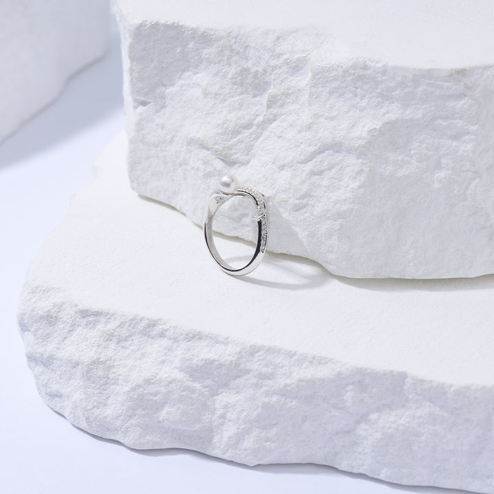 Top Grade Freshwater Pearl Ring WR00350 | ROSE - PEARLY LUSTRE