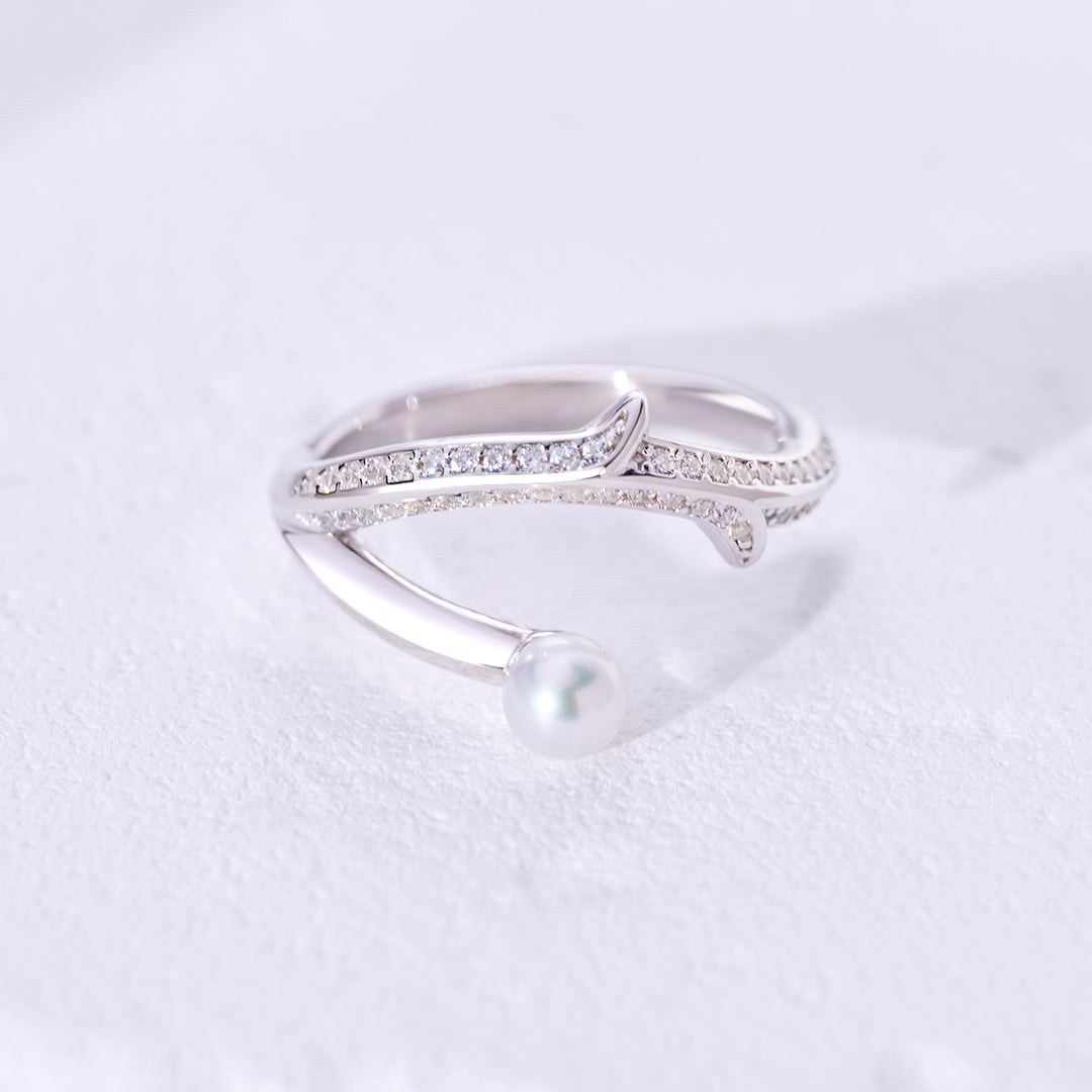 Top Grade Freshwater Pearl Ring WR00350 | ROSE - PEARLY LUSTRE