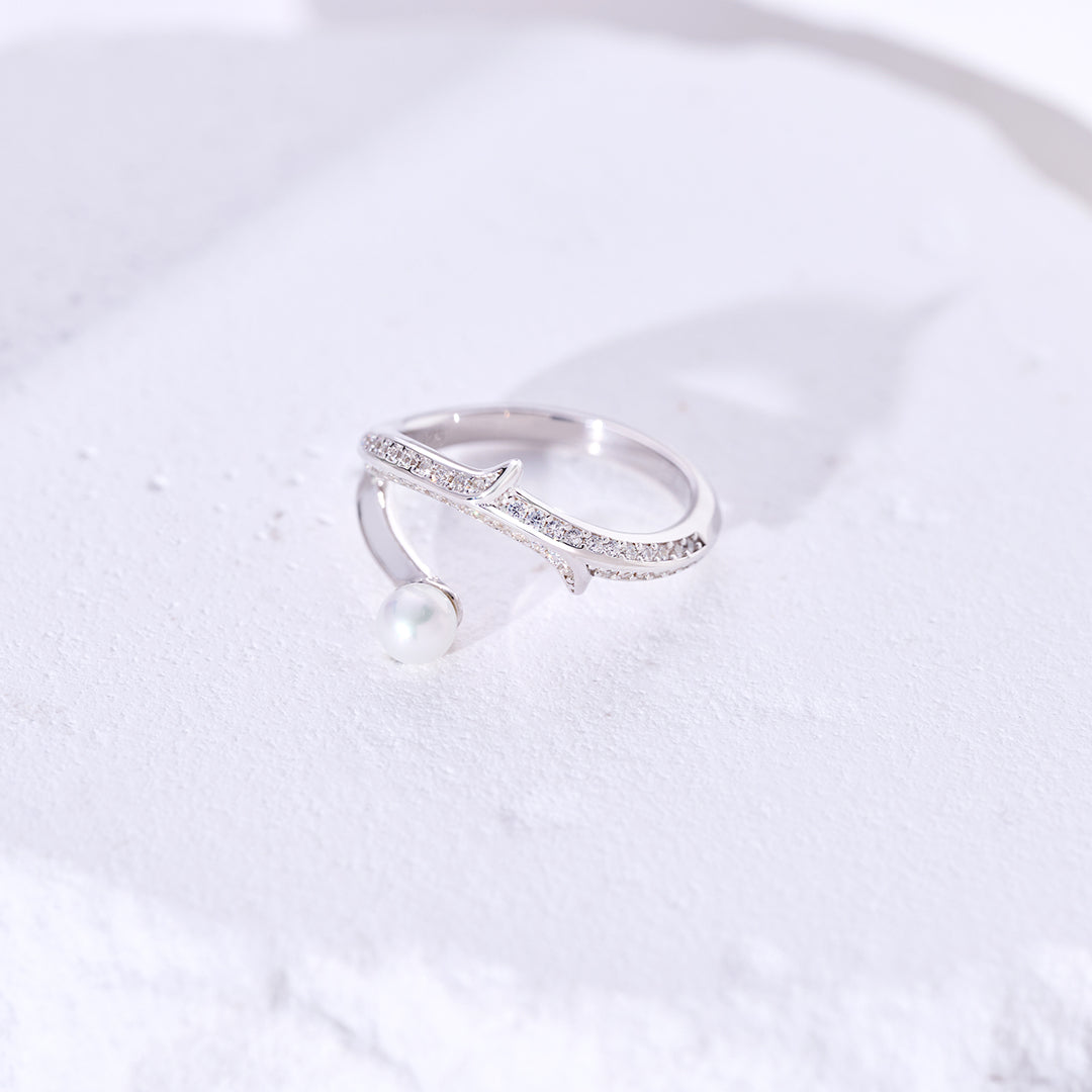 Top Grade Freshwater Pearl Ring WR00350 | ROSE - PEARLY LUSTRE