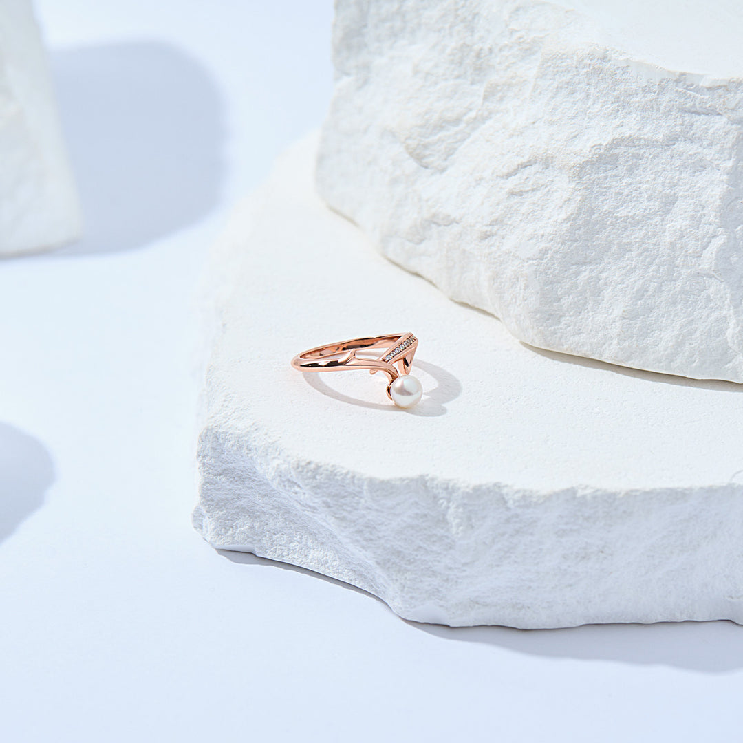 Top Grade Freshwater Pearl Ring WR00353 | ROSE