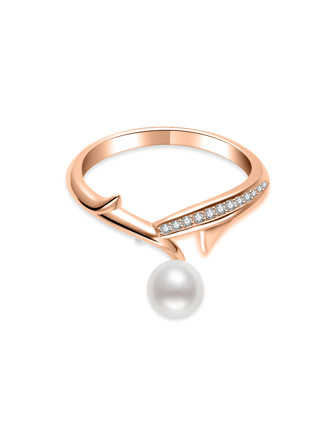 Bague en perle d'eau douce de première qualité WR00353 | ROSE