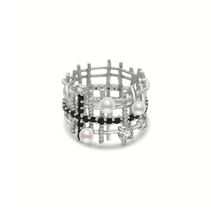 Bague en perle d'eau douce de qualité supérieure WR00354 | TWEED