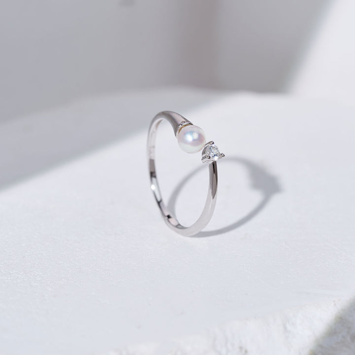 Bague en perle d'eau douce de qualité supérieure WR00355 | CELESTE