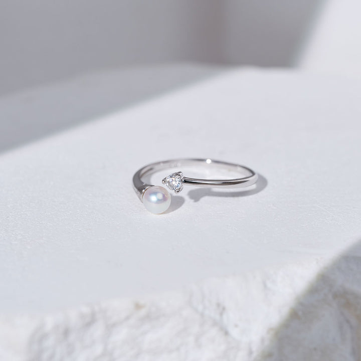 Bague en perle d'eau douce de qualité supérieure WR00355 | CELESTE