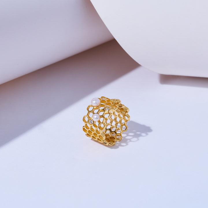Top Grade Freshwater Pearl Ring WR00362 | BEE-LIEVE